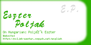 eszter poljak business card